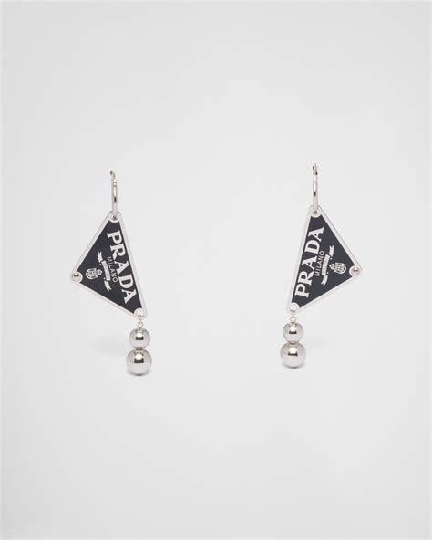 prada ohrringe silber
